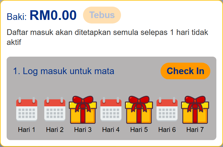 100Cuci - Daily Login Panel - 100cuci77